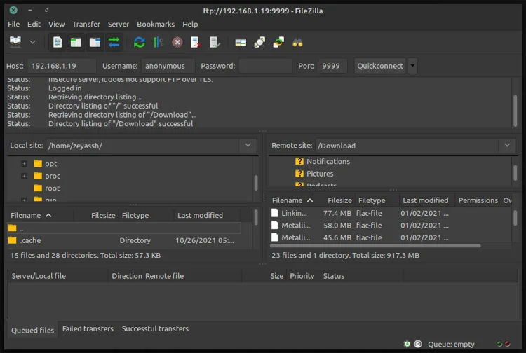 Linux için En İyi 5 FTP İstemcisi 1 - Linux için En İyi 5 FTP İstemcisi