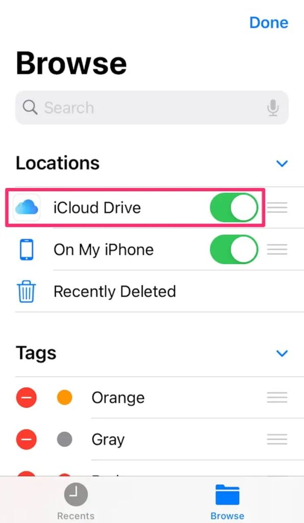 iPhoneda Dosyalar Uygulamasiyla iCloud Drivea Nasil Erisilir 11