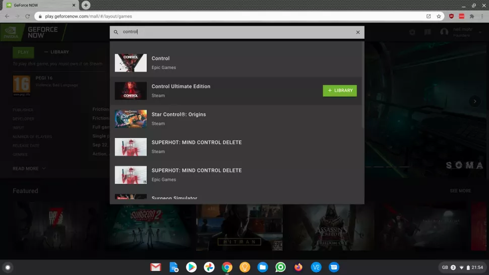 Nvidia GeForce Now, Chromebook'ta nasıl kullanılır? gforceresim5 - Nvidia GeForce Now, Chromebook'ta nasıl kullanılır?