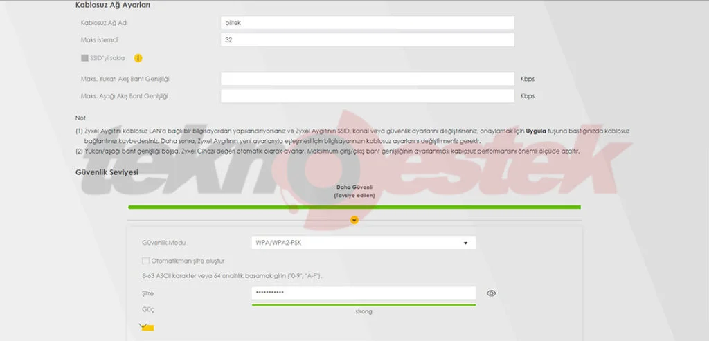 zyxel dx3200 b0 kablosuz ayarlari nasil yapilir 05 - ZYXEL DX3200-B0 Modem Kalosuz Ayarları Nasıl Yapılır