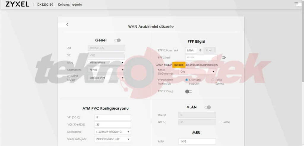zyxel dx3200 b0 modem kurulumu nasil yapilir 06 - ZYXEL DX3200-B0 Modem Kurulumu Nasıl Yapılır?