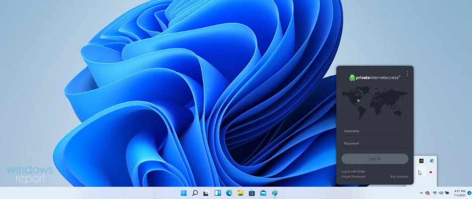 Windows 11 için En İyi VPN Programı Private Internet Access