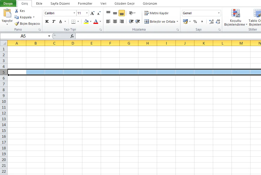 Excel ’e Satır ve Sütun Ekleme veya Silme Excel e Satir ve Sutun Ekleme veya Silme 2 - Excel ’e Satır ve Sütun Ekleme veya Silme