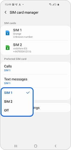 Samsung Telefonlarda Cift SIM Kart Ayarlari 11