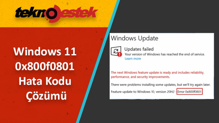 Windows 0x800f0801 hata kodu nasıl düzeltilir?