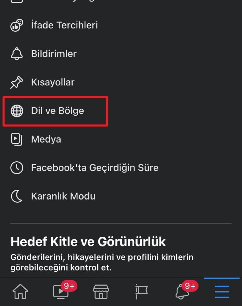 facebook dil ayarlarinizi nasil degistirirsiniz 12
