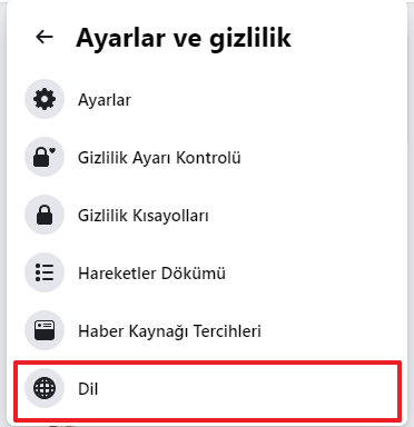 facebook dil ayarlarinizi nasil degistirirsiniz 3