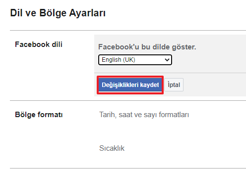 facebook dil ayarlarinizi nasil degistirirsiniz 6