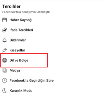 facebook dil ayarlarinizi nasil degistirirsiniz 9