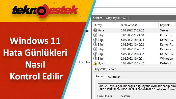 Windows 11 Hata Günlükleri Nasıl Kontrol Edilir Windows 11 olay günlükleri nasıl kontrol ederim?