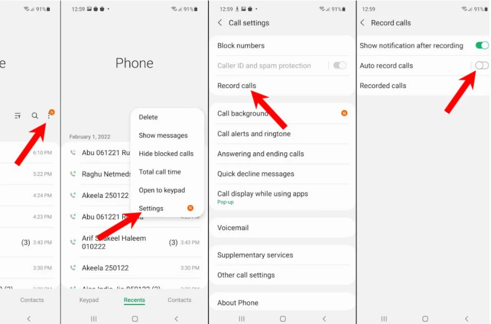 Android'de Telefon Görüşmelerini Kaydetme