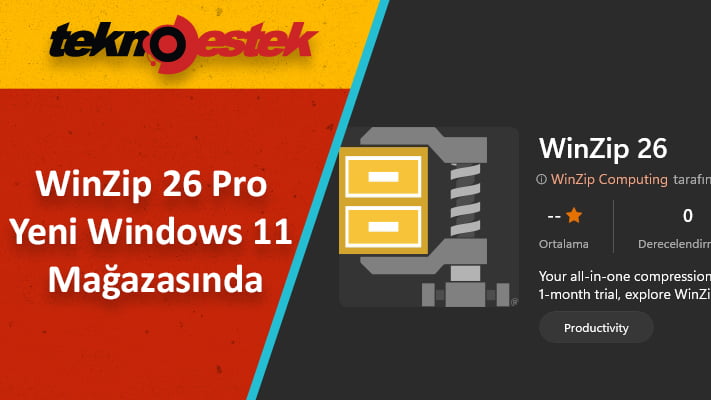 WinZip 26 Pro Windows 11 Mağazasında
