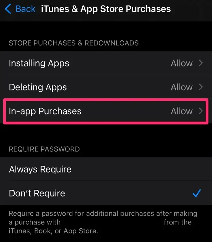 iPhone Uygulama içi Satın Alma