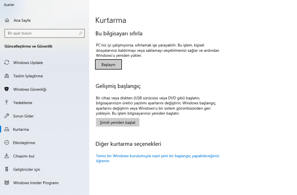 Windows 10'dan Bloatware Nasıl kaldırılır Bu-bilgisayarı-sifirlayin