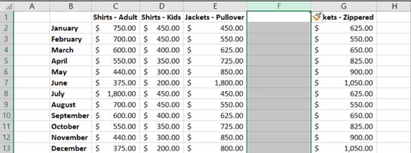Excel de Sütun ve Satır ekleme