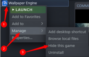 Ekran goruntusu 2022 03 20 111126 - Steam'de Oyunları Nasıl Gizlersiniz?