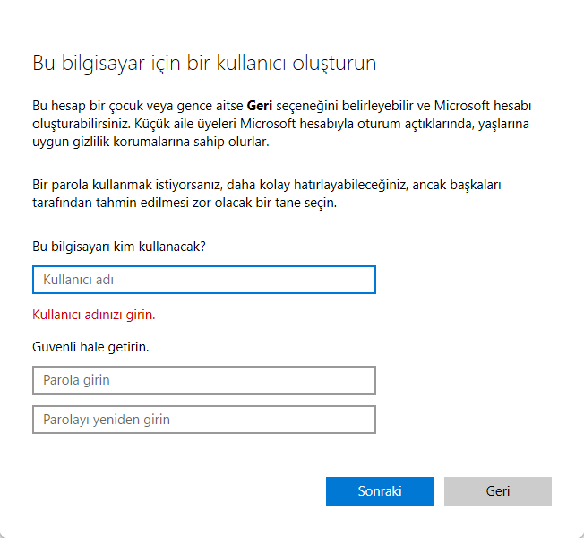 Windows 11 Yerel Yönetici Hesabı Oluşturma