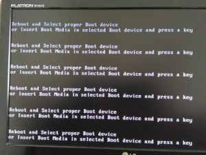 Reboot And Select Proper Boot Device hata mesajı
