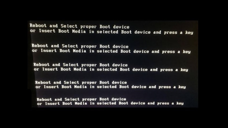 Reboot and Select Proper Boot Device Hatasi1