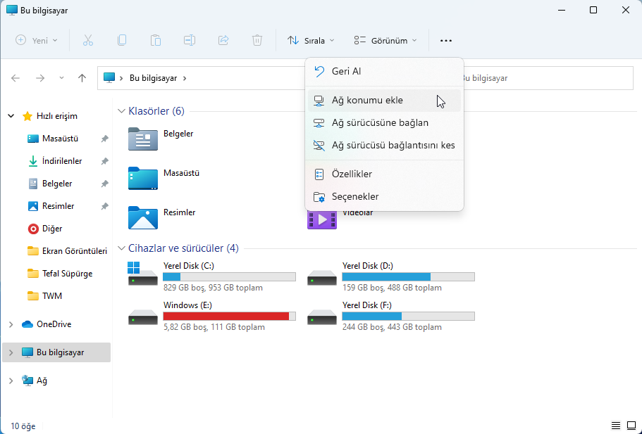 Windows 11 Dosya Gezgini Özellikleri