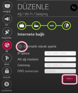 DNS6 - LG TV DNS Ayarı