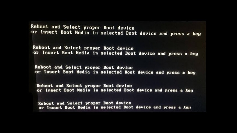 Reboot and Select Proper Boot Device Hatasi1 - Reboot and Select Proper Boot Device Hatası