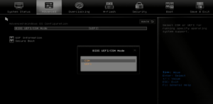 Valorant VAN9001 hatası çözümü için bios menüde TPM ve Secure Boot aktif etme