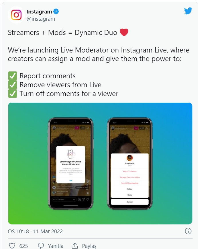 instagram resim2 - Instagram 'da Canlı Yayınlara Moderatör Ekleme