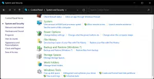 Windows 11 kontrol paneli