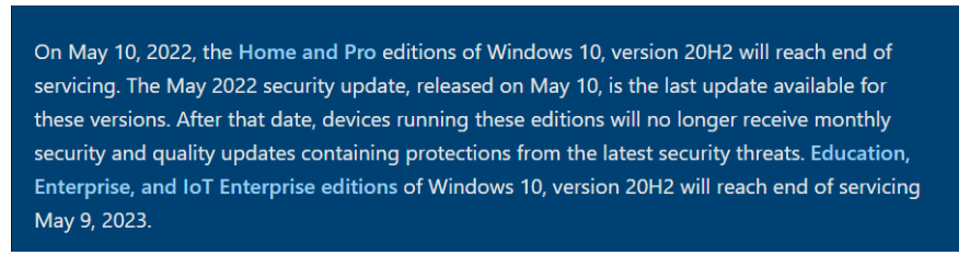 Windows 10 işletim sisteminin 20H2