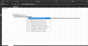 HAFTANINGÜNÜ FORMÜLÜ EXCEL