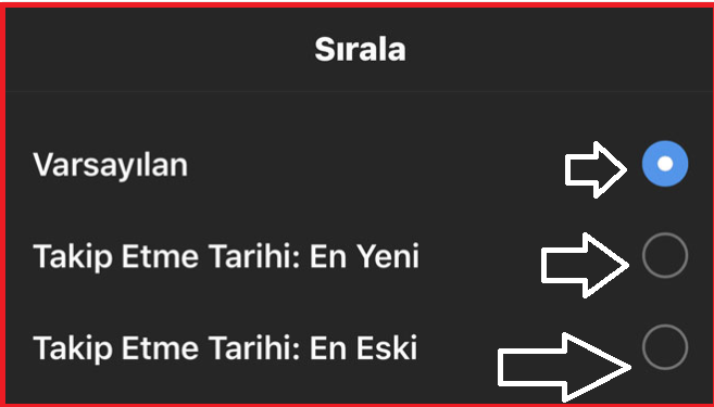sıralama türleri