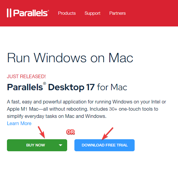 Parallels Desktop Download free trial or Buy Now