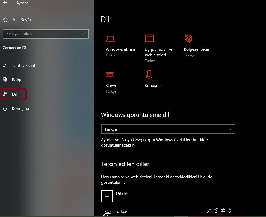 Windows 11’da Klavye Dili Değiştirme