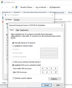 Windows Bir IP Adresi Cakismasi Algiladi Hatasi 4
