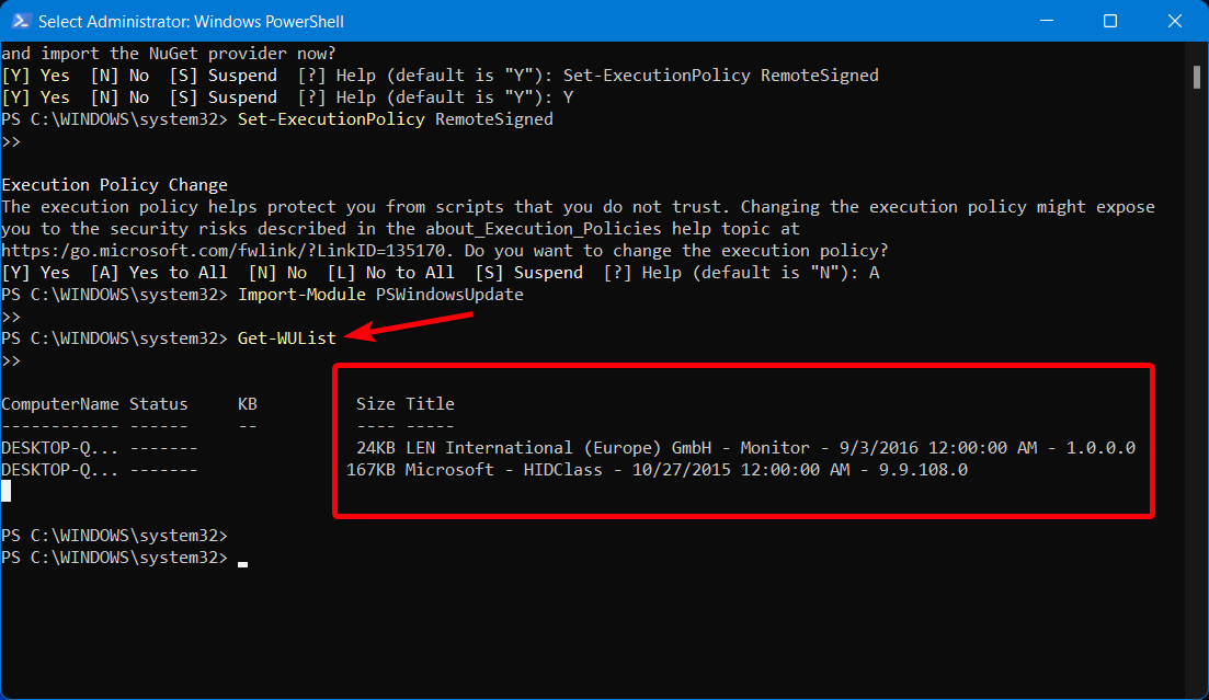 3Get WUList powershell - Windows 11 Güncellemelerinin Boyutu Nasıl Kontrol Edilir