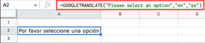 Google E-Tablolarda Diller Nasıl Çevirilir?