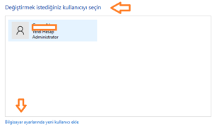 Windows 11 Kullanıcı Adı Değiştirme hesap bilgileri