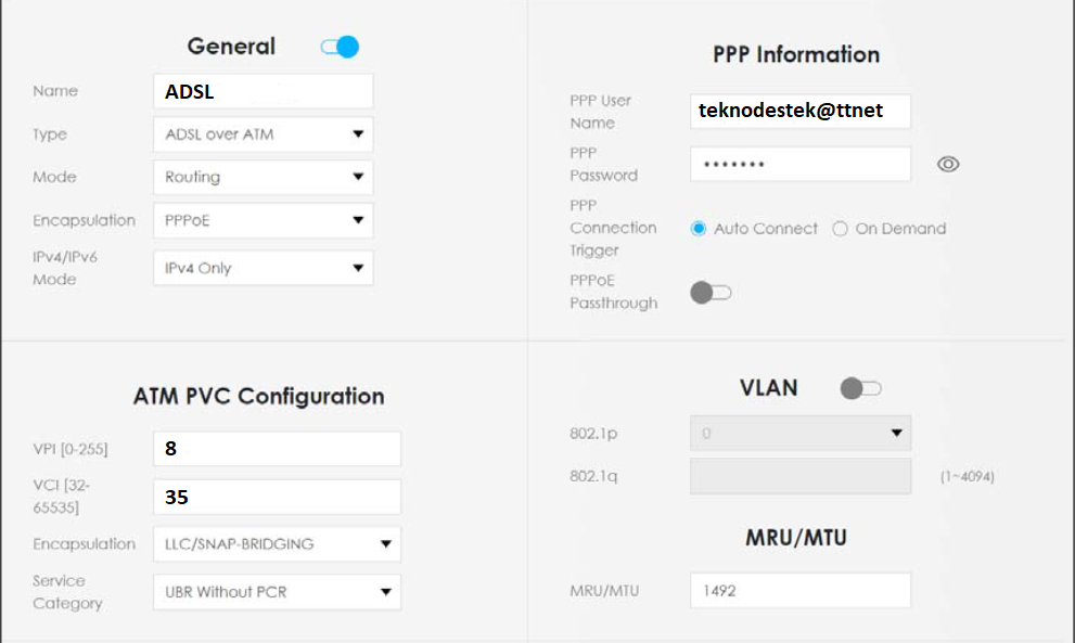 ZyXEL VMG8825-T50K VDSL2 Modem Kurulumu