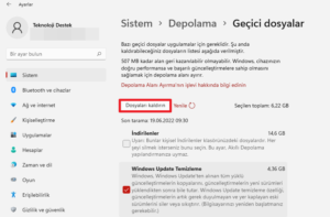 Windows 11'de Önemsiz Dosyalar