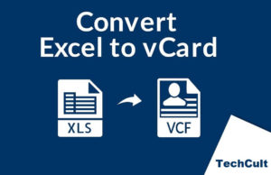 Excel dosyasını Vcard olarak kaydetmek
