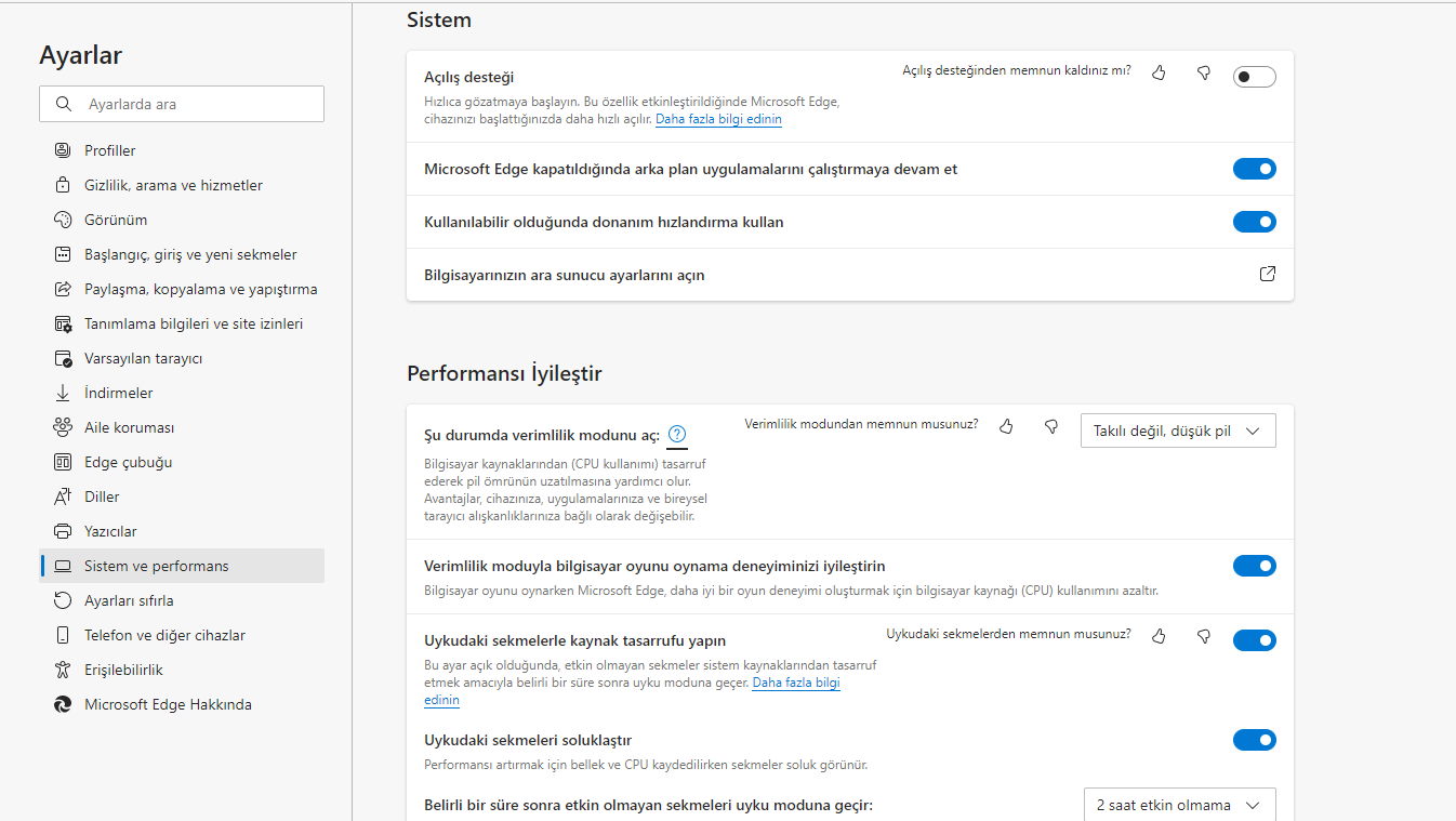 Edgede Verimlilik Modu 2 - Microsoft Edge'de Verimlilik Modu Nasıl Etkinleştirilir