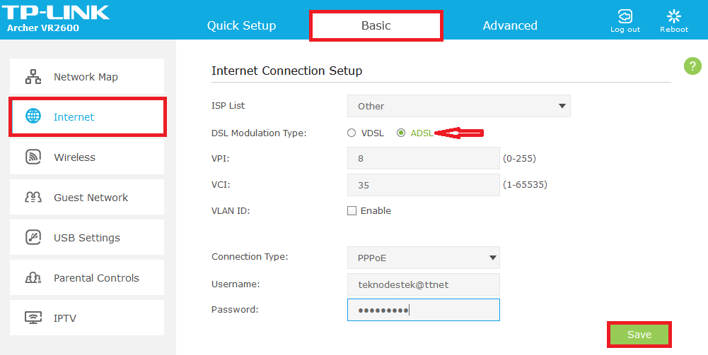 TP-Link Archer VR2600 Modem Kurulumu TP-Link Archer VR2600 Modem Kurulumu