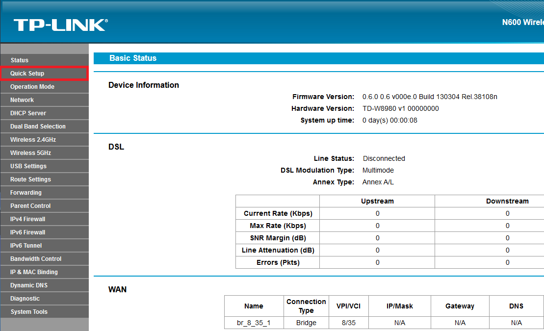 TP-Link TD-W8980 V1 Modem Kurulumu