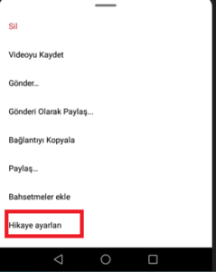 hikaye ayarlari 2 - instagram hikayesi üzerinde kaydetme