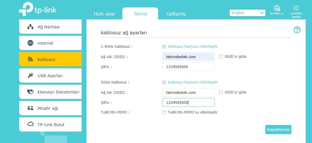 tplink archer c59 kablosuz ayarları