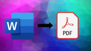 Word Belgesini PDF Formatına Dönüştürme