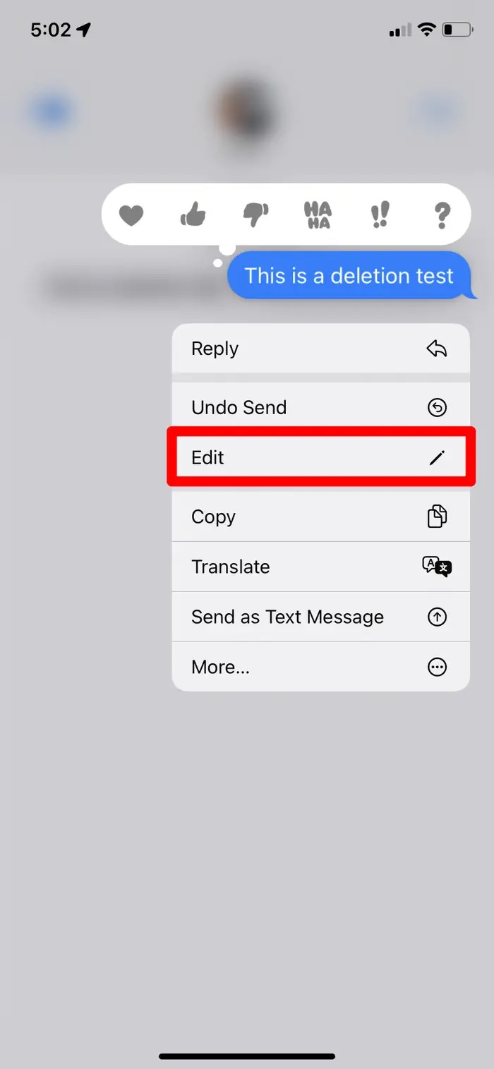 iOS 16'da Gönderdiğiniz SMS'leri Düzenleme