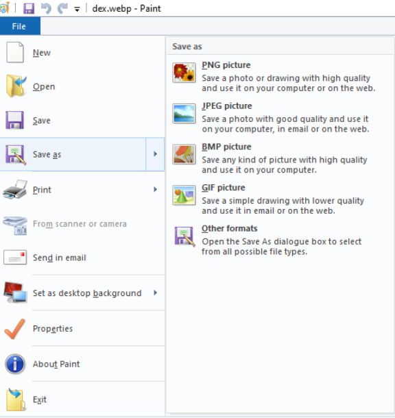 WEBP Resimlerini PNG veya JPG'ye Dönüştürme