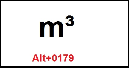 METREKUP KAPAK - Bilgisayar Klavyesinde Metreküp(m³)